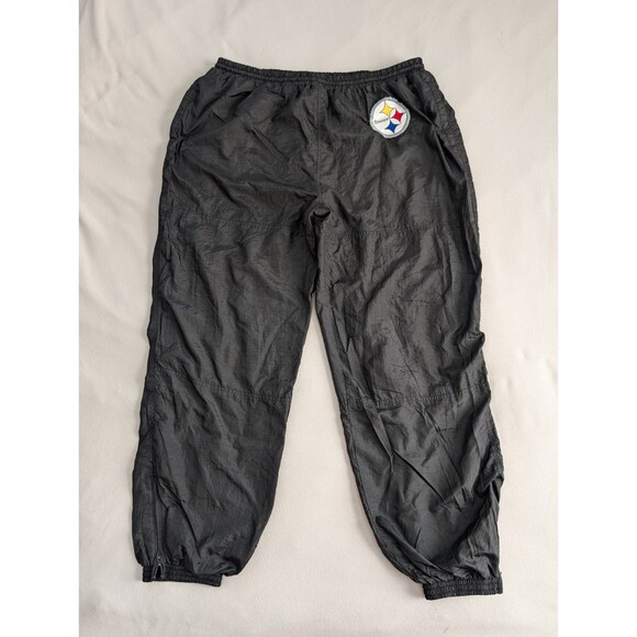 VTG 90s Steelers Team NFL Color Works Dimensionals by Carl Banks Track Pants 2XL - Picture 1 of 11